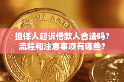 济南担保人起诉借款人合法吗？流程和注意事项有哪些？