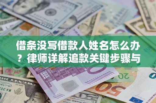 济南借条没写借款人姓名怎么办？律师详解追款关键步骤与证据链构建