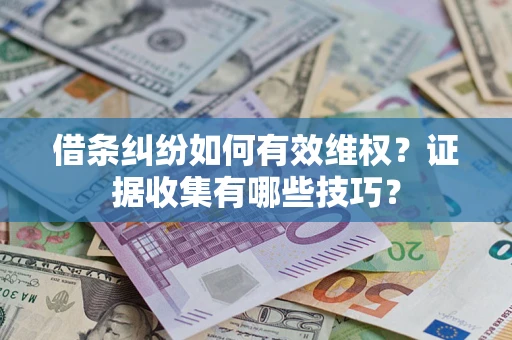 济南借条纠纷如何有效维权？证据收集有哪些技巧？