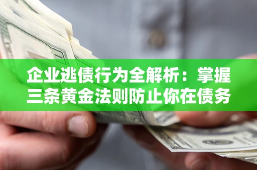 济南企业逃债行为全解析：掌握三条黄金法则防止你在债务乱局中“踩雷”